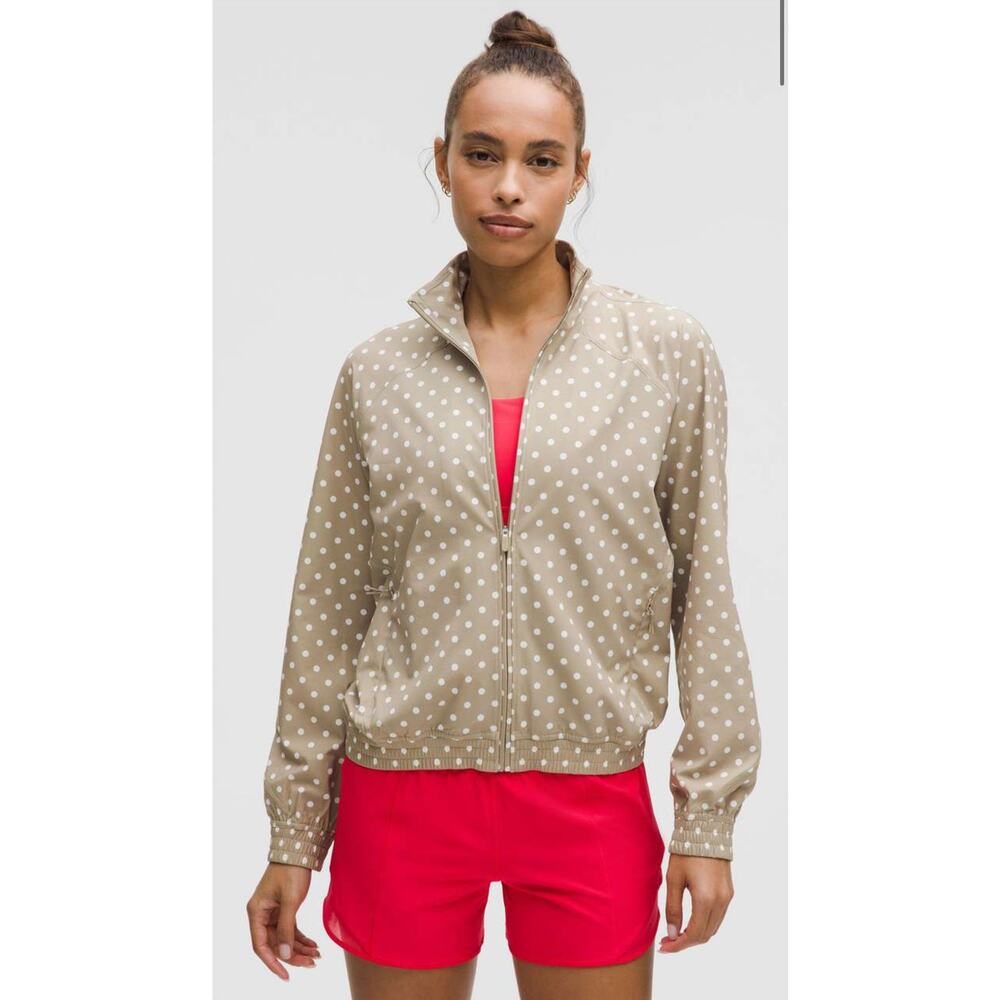 Lululemon Adapted State Track Jacket SPSO Size 0 Polka Dot W3IUDS